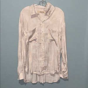 Free People Tie Dye Silk Button Down **sold out!**